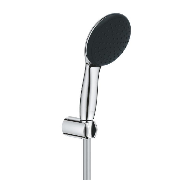 Ensemble de douche avec pommeau 1 jet Pluie, support et flexible 1,75m - GROHE Vitalio Start 110 27944001 - Economie d'eau