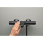 Mitigeur thermostatique bain/douche - GROHE Precision Trend - 1022162432 - Noir mat - Montage mural apparent - Economie d'eau