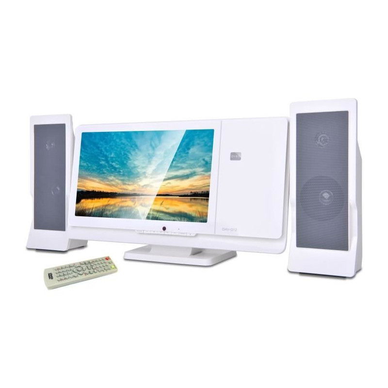 Chaîne HIFI - INOVALLEY - CH43-DVD - Lecteur DVD/CD - Écran 12 - 60W - FM - USB 2.0 - SD/MMC - AV - Multilingue - 2.0CH