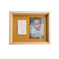 Baby Art Pure Frame - Kit Cadre avec Pâte a Modeler et Cadre Bois Pin Naturel, Rouleau, Panneau Arriere Réversible (Vert/Orang