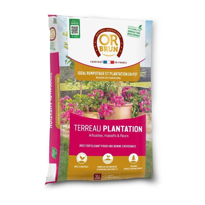 Terreau plantations - OR BRUN - OBRTPLAN35N - 35 L