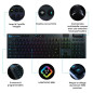 Clavier Gaming mécanique - LOGITECH G - G915 LIGHTSPEED RVB - Sans fil - GL Tactile - Noir