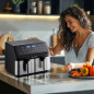 Friteuse sans huile - ARTHUR MARTIN - Airfryer AMPF9 - 2 cuves de 4,5L - 2000W - Affichage LED