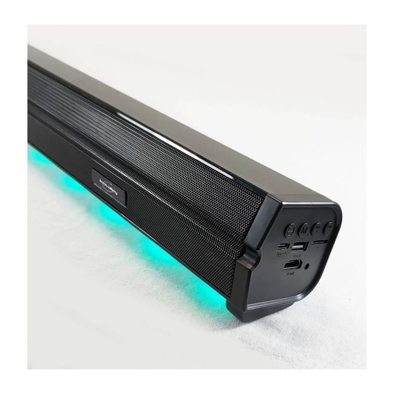 Barre de son lumineuse - INOVALLEY - BS11 -60W - LED - Bluetooth V5.0 - HDMI - USB 2.0 - micro SD - FM - Batterie 2400mAh