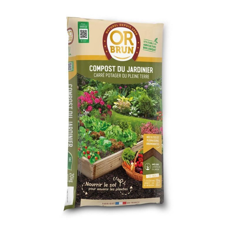 Compost du jardinier - OR BRUN - OBRACOJA20N - 20 L