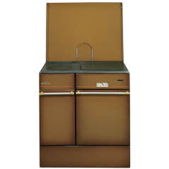 Godin 240162000073-Cuisinière bois Arpège 75cm 10kW buches 50cm BRUN FONCE GODIN - 240162BRUNFONCE