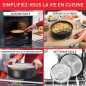 TEFAL INGENIO Hard Stone Lot 5 pieces, Poeles 22/26 cm, Casseroles 16/20 cm, Poignée amovible, Non induction, Antiadhésif L440