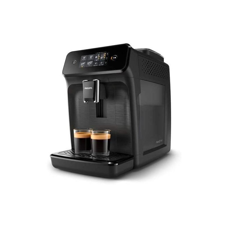 Machine a café expresso a café grains PHILIPS EP1200 - Noir Mat - Avec broyeur - 2 boissons - Ecran tactile - AquaClean