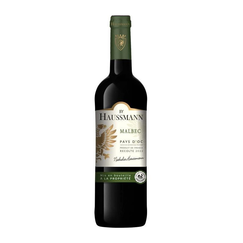 By Haussmann Malbec Pays d'Oc - Vin rouge de Languedoc