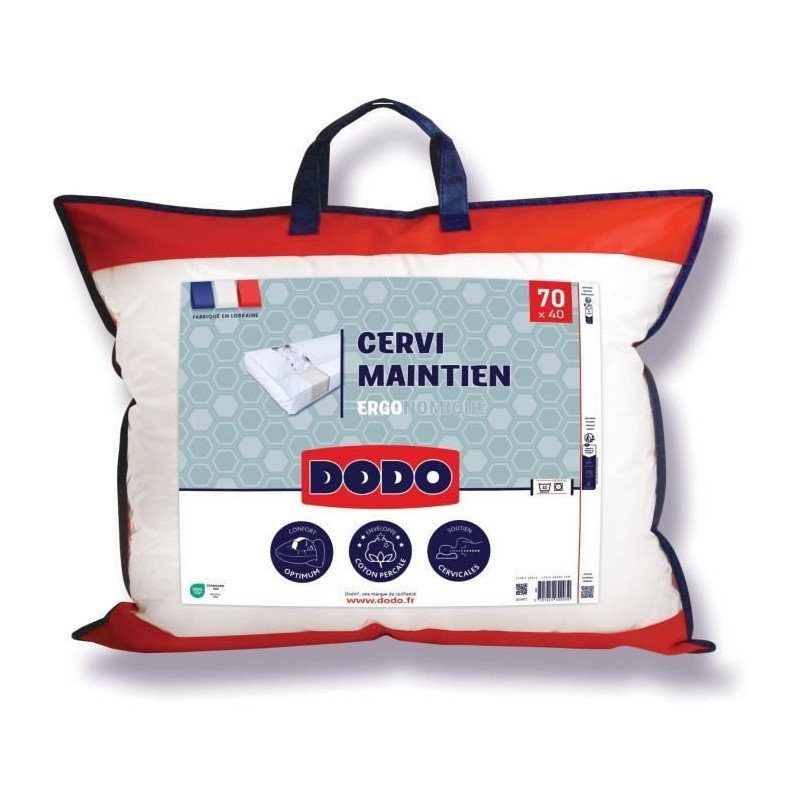 Oreiller ferme - DODO - Maintien cervical - 40 x 70 cm - Blanc