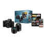 Pack Appareil photo hybride Panasonic Lumix G100D + Objectif standard 12 32 mm + Focale fixe 45 150 mm + Téléobjectif 25 mm F