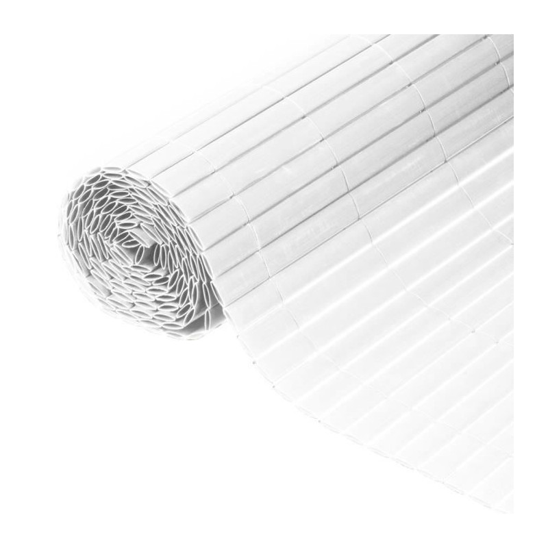 Canisse double face PVC blanc - NATURE - 1,5 x 3 m - 100% occultant - 1500 g/m²