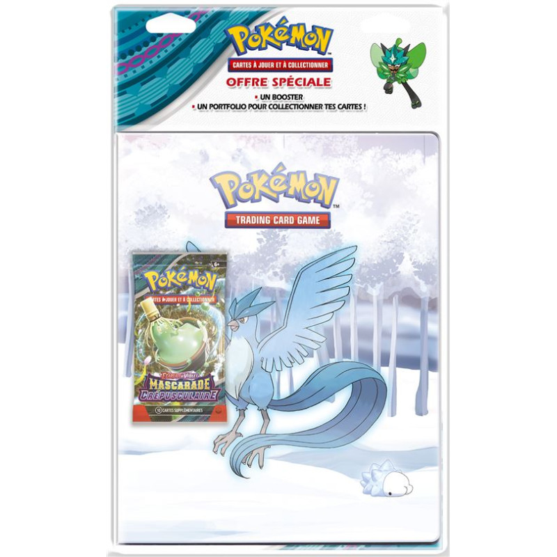 Cartes à collectionner Pokémon Pack Portofolio et Booster Ecarlate et Violet Mascarade Crépusculaire