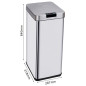 KITCHEN MOVE Poubelle automatique PARKSIDE - 50L - Inox avec cerclage