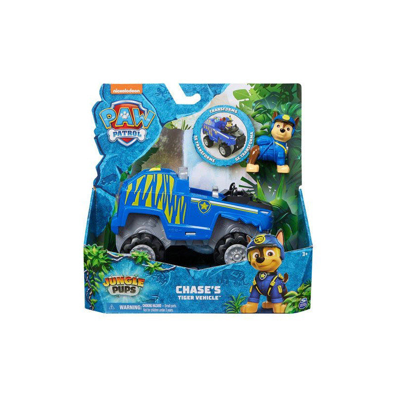 Véhicule avec figurine Paw Patrol La Pat’Patrouille Jungle Pups Modèle aléatoire