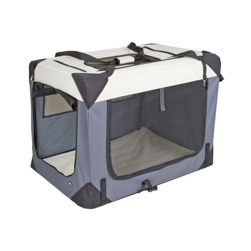 Box de transport - KERBL - Journey- 70 x 52 x 52 cm - Gris / Beige