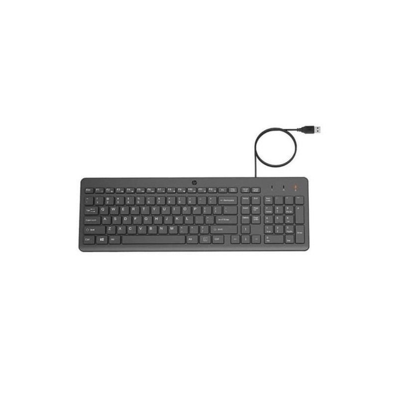 Clavier et souris filaires HP 150 Noir, AZERTY, précis et ergonomiques, clavier silencieux, touches ultraplates pour frappe rap