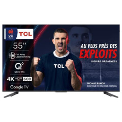 TCL QLED 100HZ/144HZ FALD160, 3900PPI, Dolby Vis IQ-Atmos, DTS-HD, HDR10+, TCL - 55C69BPRO