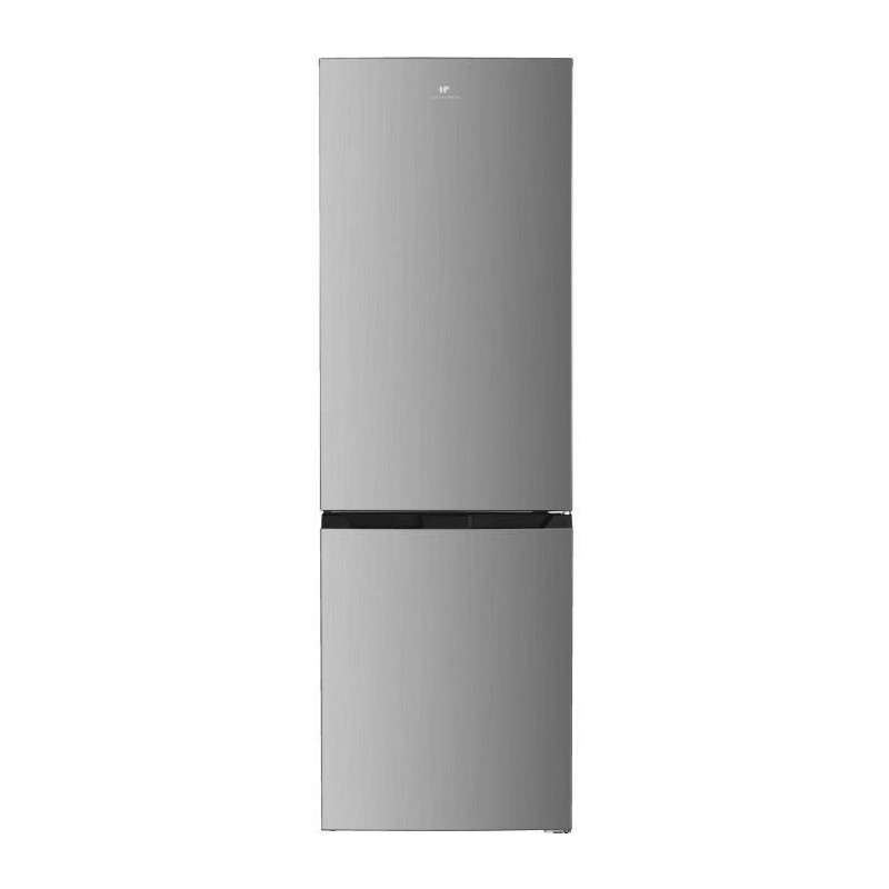 Réfrigérateur congélateur bas CONTINENTAL EDISON - 293L - Total No Frost(Sans givre) - 39 dB - L60 cmxH186cm - inox