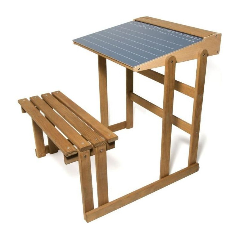 JEUJURA Bureau D'Ecolier En Bois - Teinté Chene Hauteur 60 cms