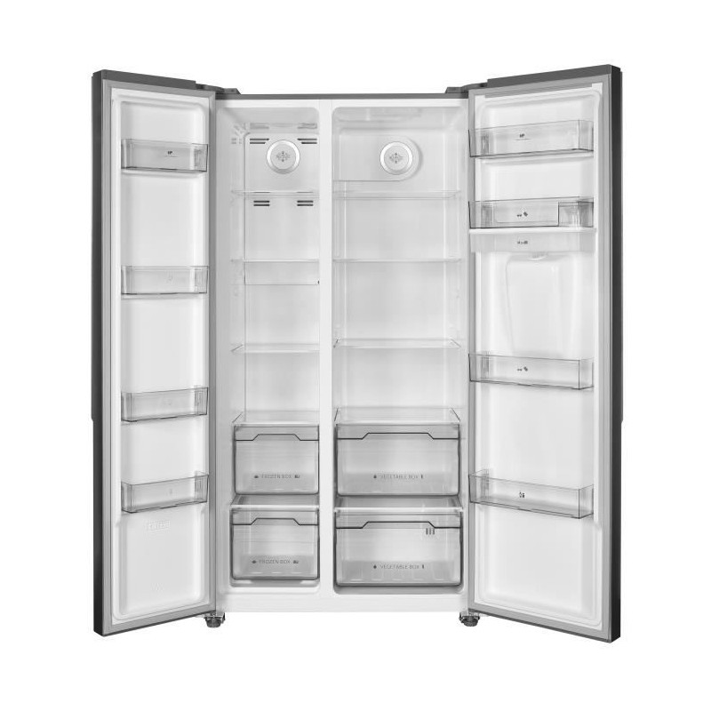 Réfrigérateur américain Continental Edison - CERA532NFIXD - 2 portes - 529L - L90 cm xH177 cm - Inox