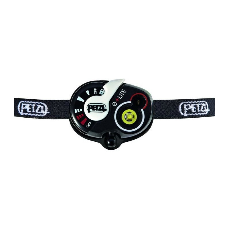 Lampe frontale de secours avec bandeau - PETZL - E+Lite - 40 lumens - Etui inclus - Noir