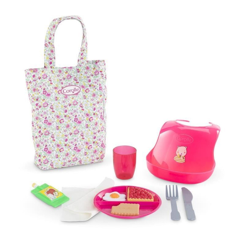 Accessoires poupon - COROLLE - Grand Coffret Repas - Pour poupon 36 et 42 cm - 11 accessoires - Des 2 ans