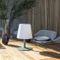 Lampe de table sans fil - LUMISKY - STANDY MINI Olive - H25 cm - Pied en acier vert olive - LED blanc chaud et blanc