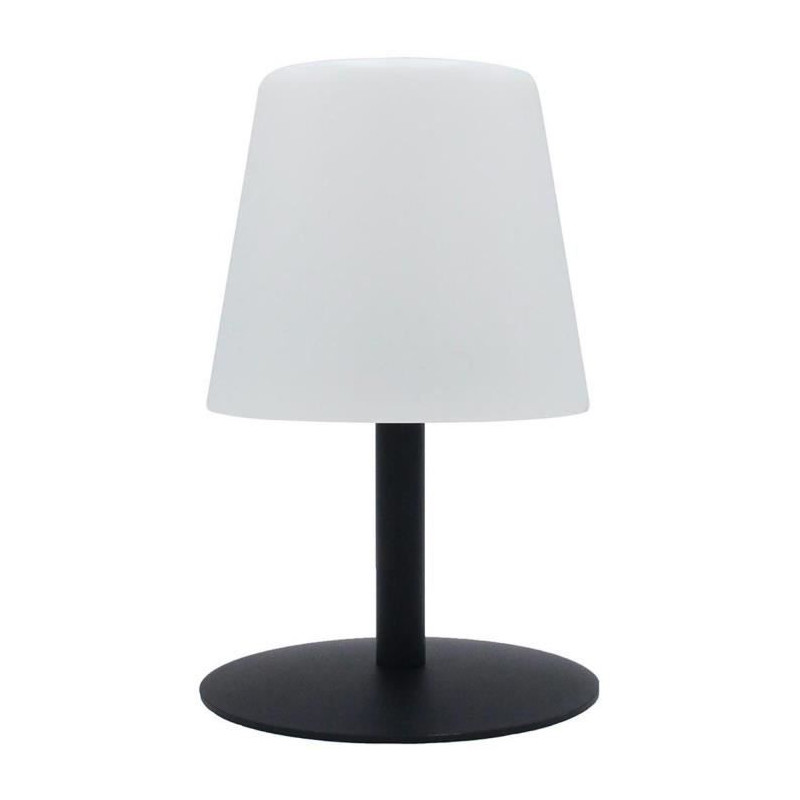 Lampe de table sans fil - LUMISKY - STANDY MINI Dark - H25 cm - Pied en acier noir - LED blanc chaud et blanc