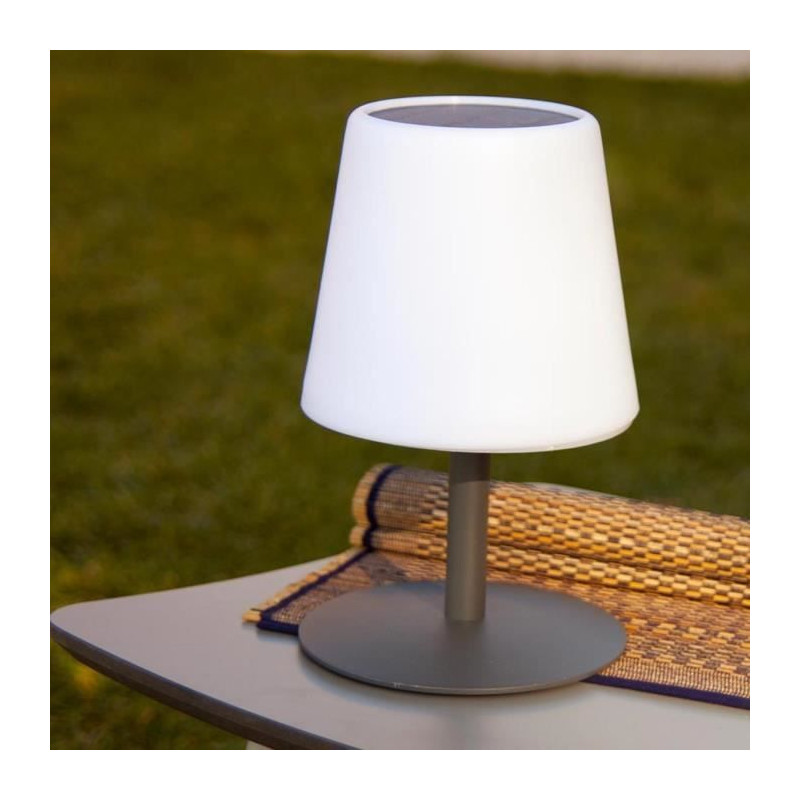 Lampe de table solaire et rechargeable - LUMISKY - STANDY TINY SOLAR - H25 cm - LED blanc chaud et blanc dimmable