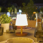 Lampe de table sans fil - LUMISKY - STANDY MINI WOOD - H25 cm - Pied en bambou naturel - LED blanc chaud et blanc