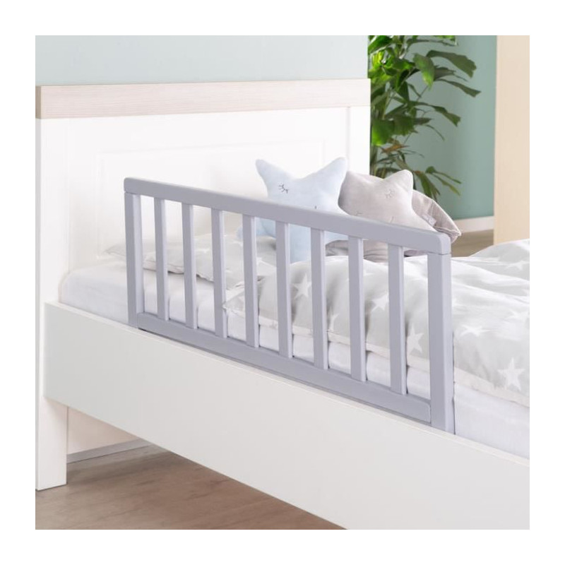 Barriere de Lit en Bois 90 cm - ROBA - Protection Anti-Chute Sûre pour Bébés et Enfants - de 18 mois a 5 Ans - Montage Facile