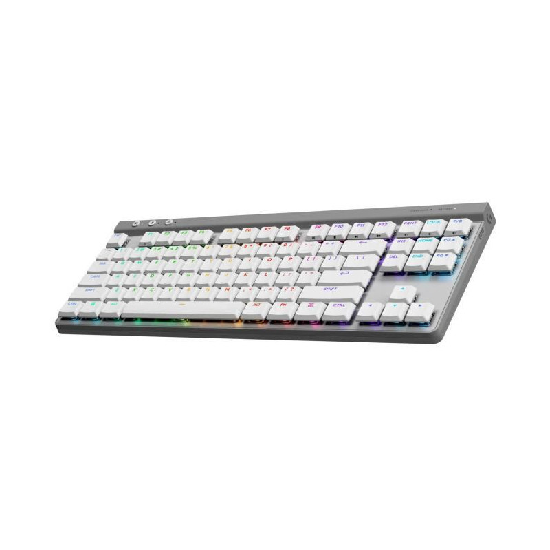 Clavier Gamer - Sans fil - Logitech G - G515 TKL Lightspeed - Mécanique Tactile - RGB - AZERTY - Blanc