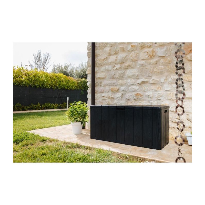 Coffre de jardin BRAVO - Résine - Capacité 270L - Anthracite