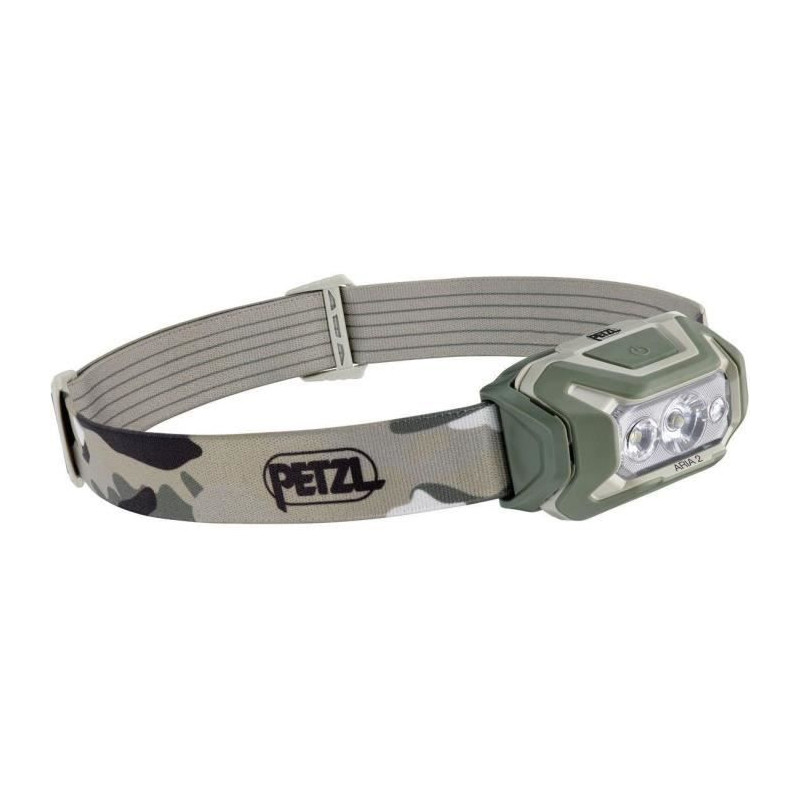 Lampe frontale étanche - PETZL - ARIA 2 - 450 lumens - 3 piles AAA/LR03 incluses - Camo