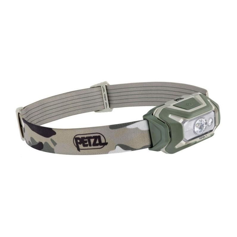 Lampe frontale étanche - PETZL - ARIA 1 - 350 lumens - 3 piles AAA/LR03 incluses - Camo