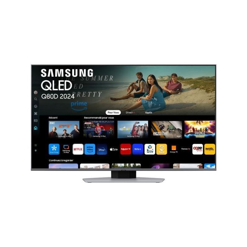 TV QLED Samsung - 100 Hz - 65Q80D - 65 (165 cm) - 4K UHD 3840x2160 - HDR+ - Smart TV Tizen - Gaming Hub - 4xHDMI - WiFi