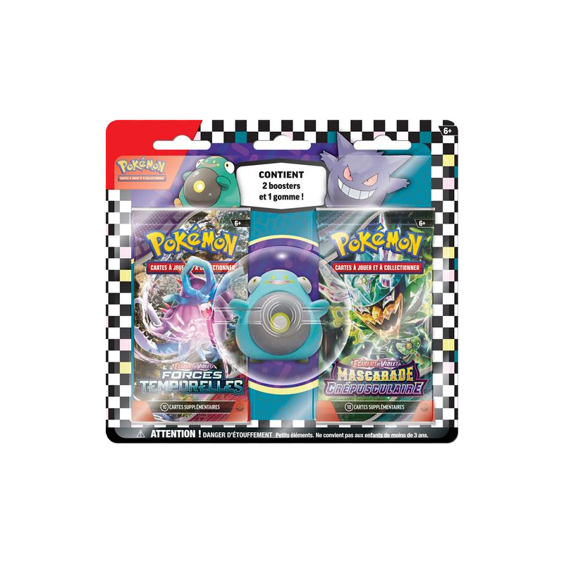 Carte à collectionner Pokémon Blister Gomme Rentrée des classes Modèle aléatoire