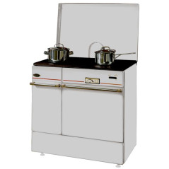 Godin 240163000810-Cuisinière bois Arpège 85cm 10,5kW buches 50cm BLANC dessu GODIN - 240163BLANCPOLI