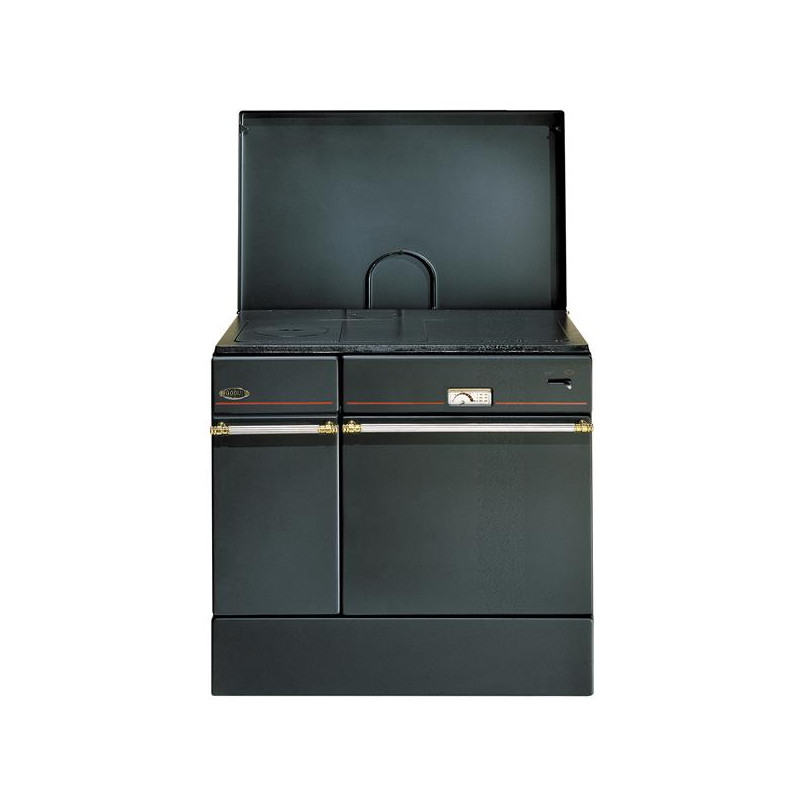 240163000060-Cuisinière bois Arpège 85cm 10,5kW buches 50cm NOIR GODIN - 240163NOIR