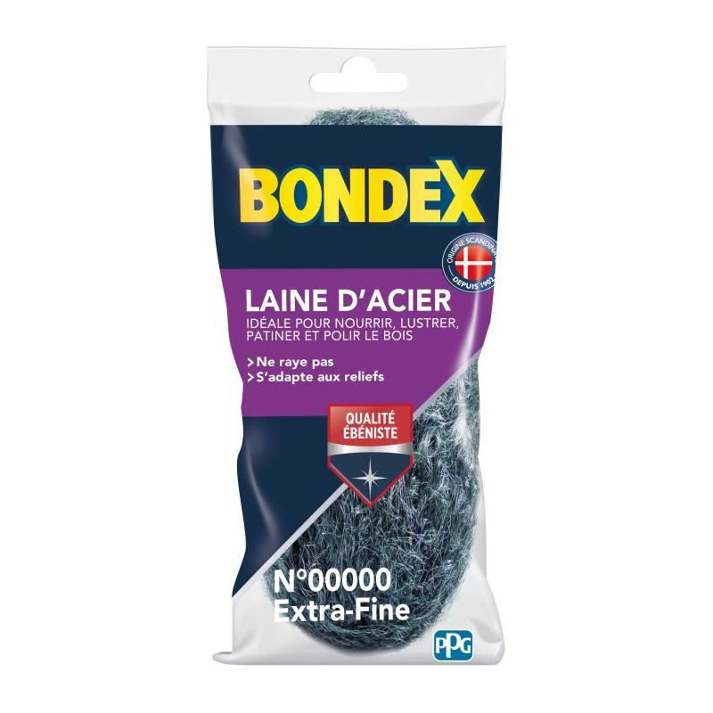 Laine d'acier extra fine - BONDEX - 420508 - 150 g