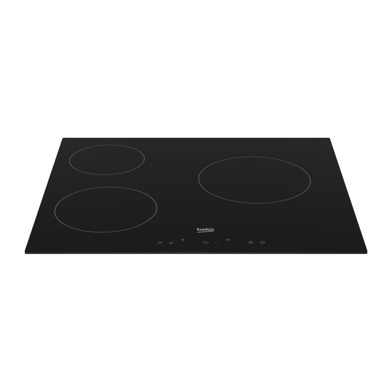 Table de cuisson vitrocéramique - BEKO - 3 foyers - 60 cm - HIC63400