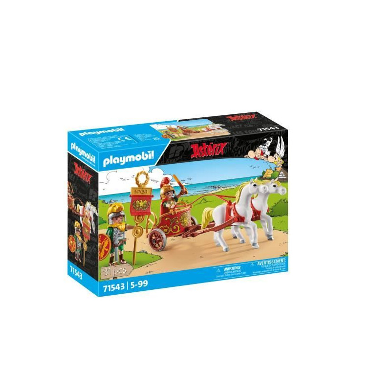 PLAYMOBIL 71543 Astérix : César avec char et chevaux