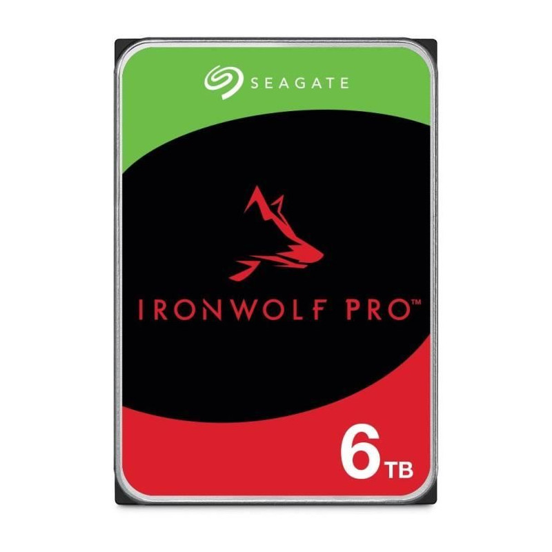 SEAGATE TECHNOLOGY - IronWolf Pro - Disque dur interne 6To - Pour NAS IronWolf Pro