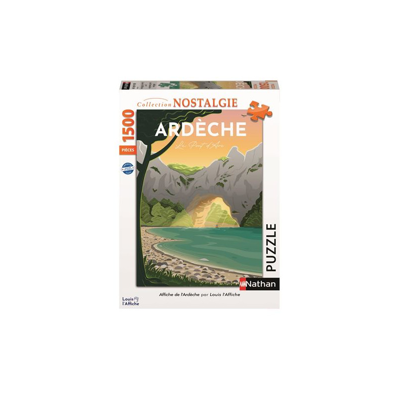 Puzzle Nathan Affiche de l Ardèche Louis l Affiche 1500 pièces