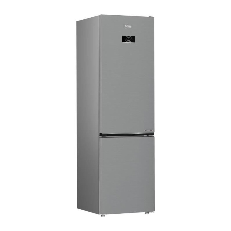 Réfrigérateur pose-libre combiné - BEKO - B5RCNE405HXB - Classe D - 355 L - Froid ventilé - 66,3 x 59,5 x 203,5 cm - Métal