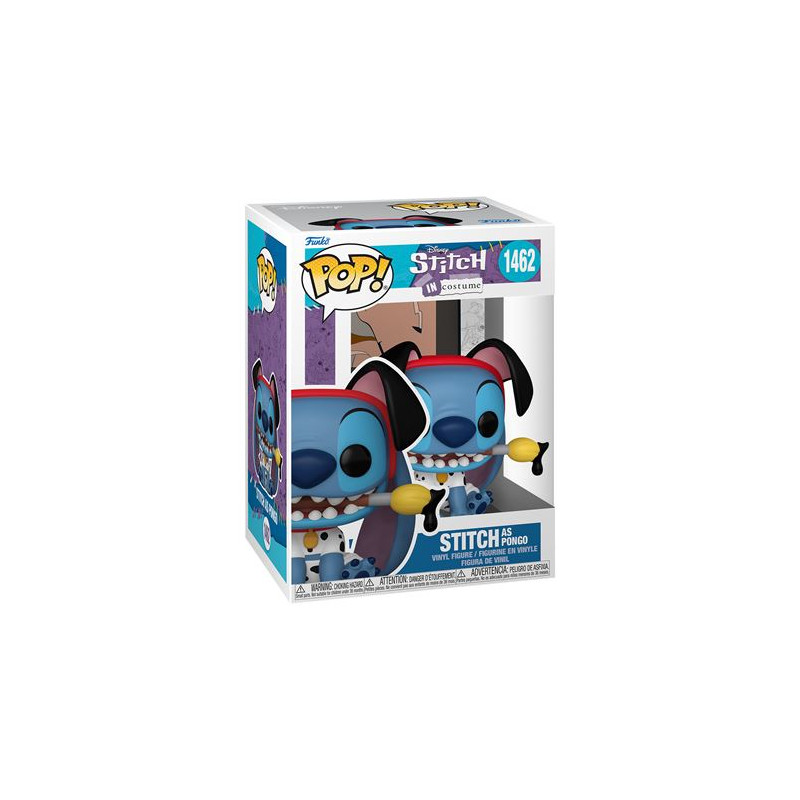 Figurine Funko Pop Disney Stitch en costume de Pongo Les 101 Dalmatiens