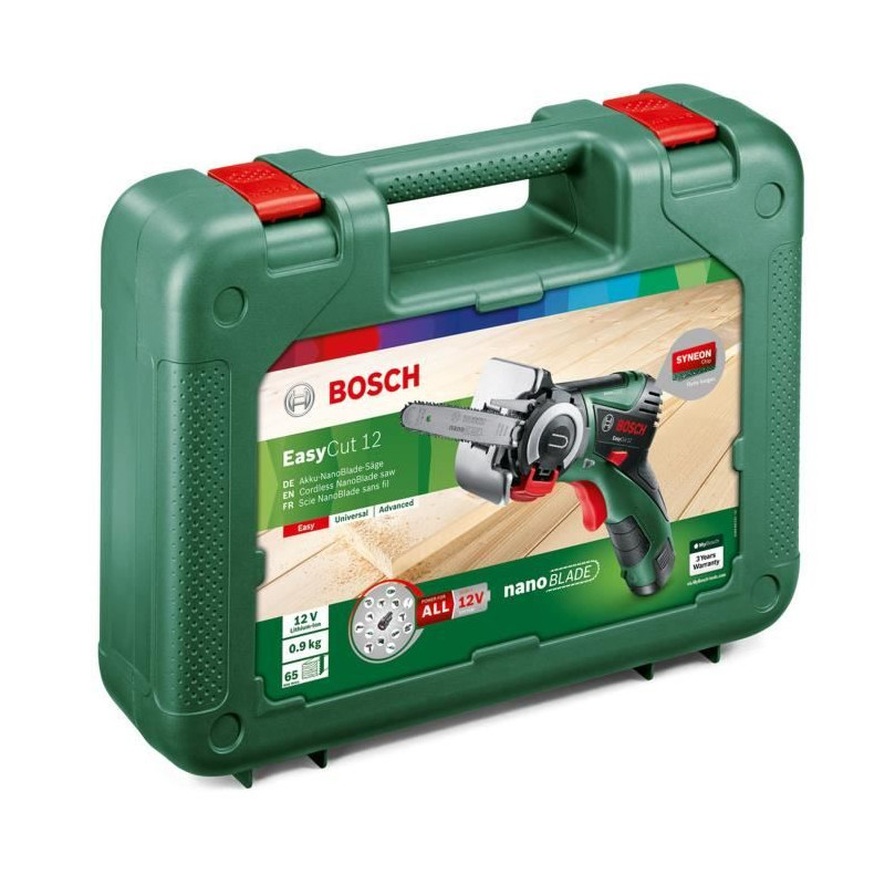 Scie coupe droite sans-fil Bosch - Easycut 12 (Livré avec 1 batterie 12V-2,5Ah + coffret + lame NanoBlade bois)