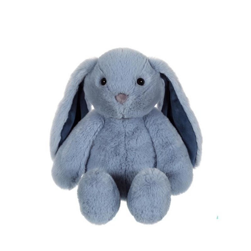 Peluche Lapin Trendy Bunny - GIPSY TOYS - Bleu, 28 cm