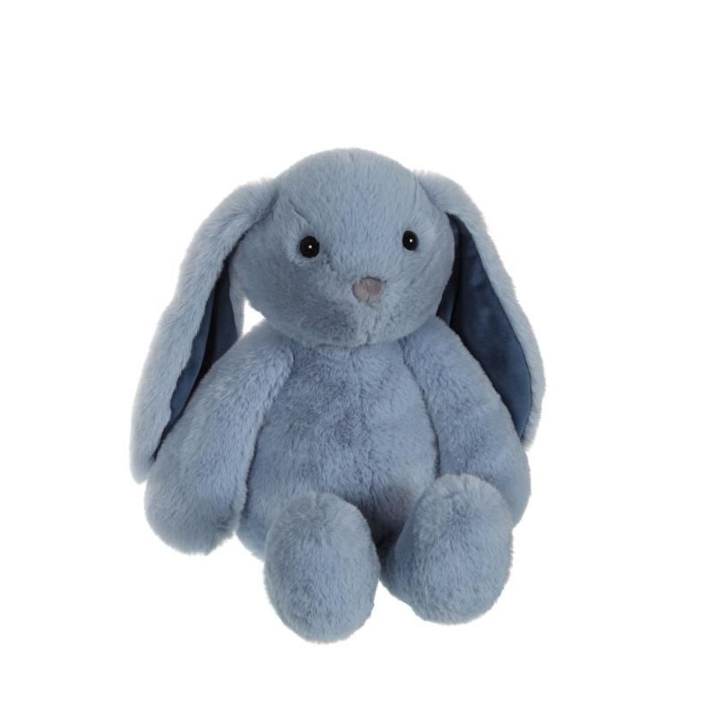 Peluche Lapin Trendy Bunny - GIPSY TOYS - Bleu, 28 cm